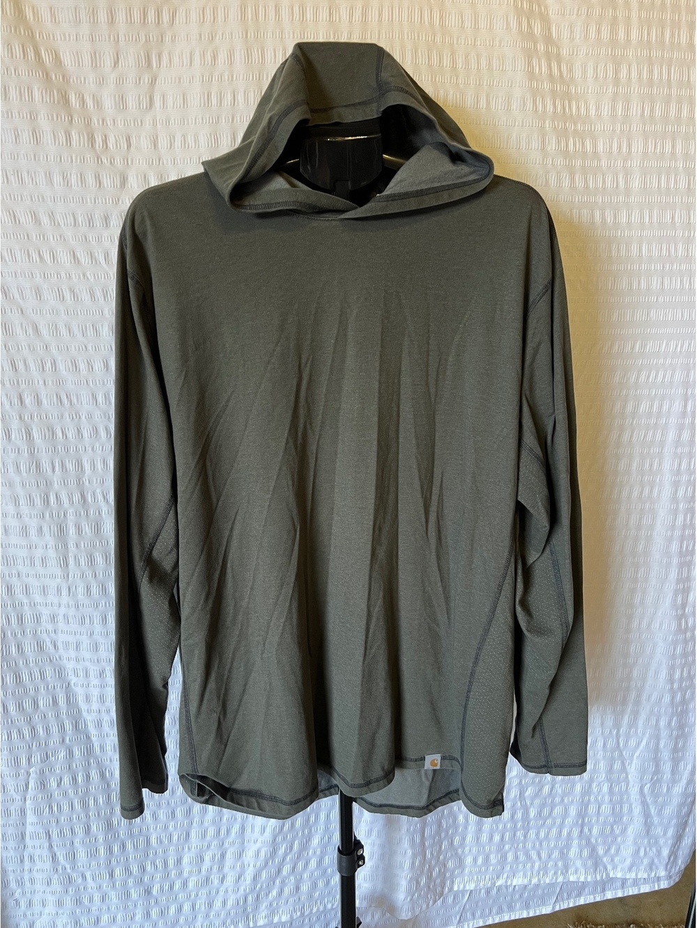 Carhartt Force XL Tall Lightweight Hoodie Olive Green Relaxed Fit